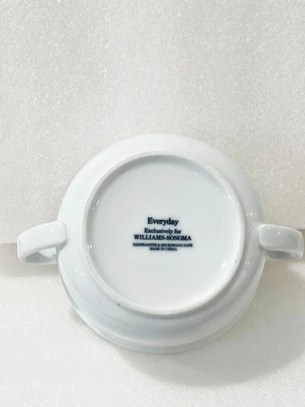Williams-Sonoma Everyday Cream Soup Bowl White Two-Handled Bouillon Cup